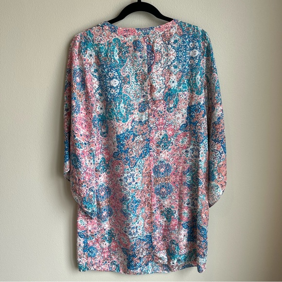 Alice & Trixie Paisley Patterned Silk Dress, Size Medium - Picture 4 of 6